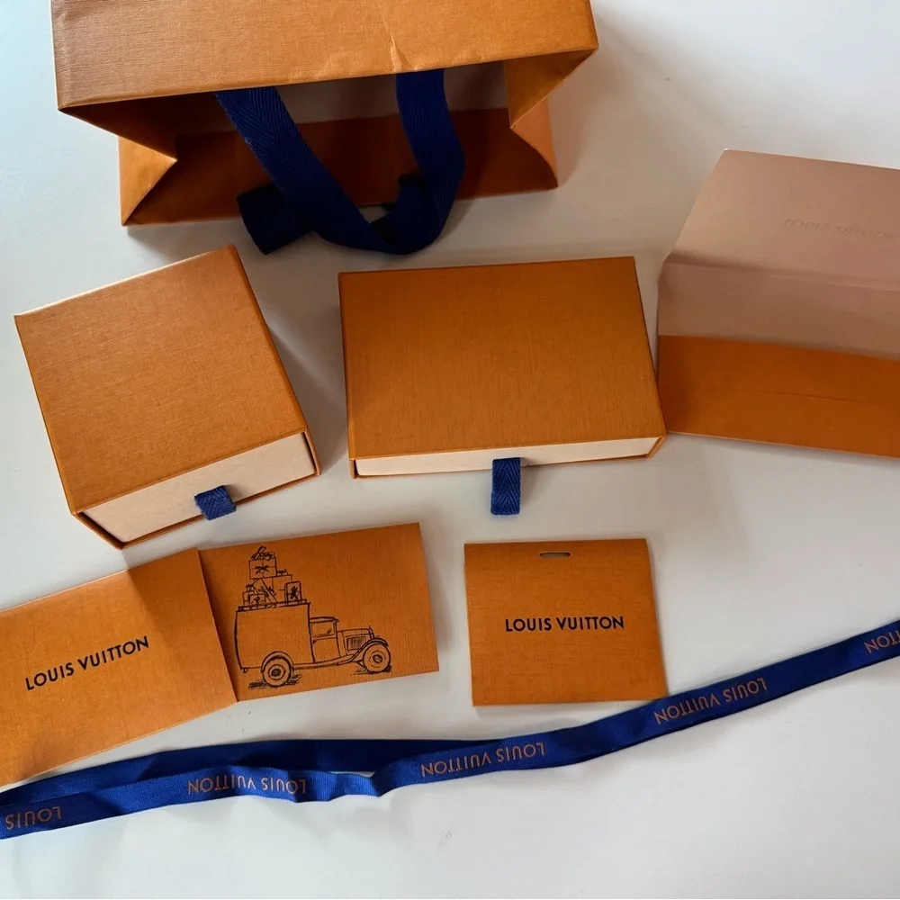 Louis Vuitton Orange and Blue packaging Set